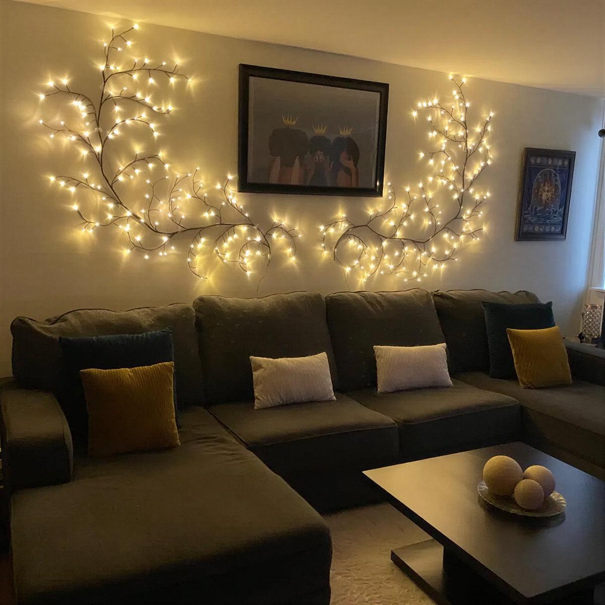 Tree Branch Wall Light Decor With Warm LED Glow