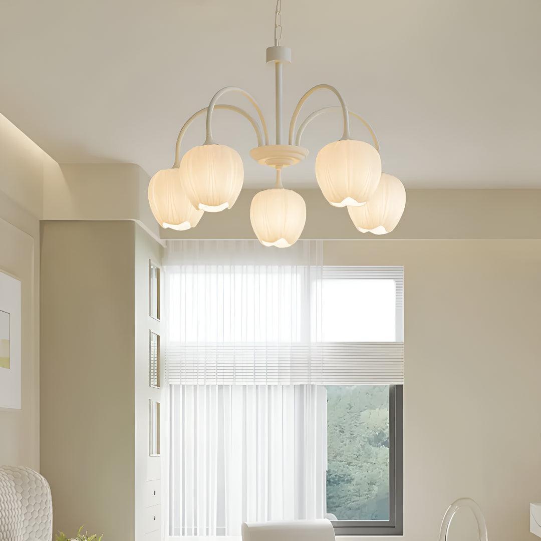 Tulip Flower Shade Design Dining Room Chandelier Light Fixture