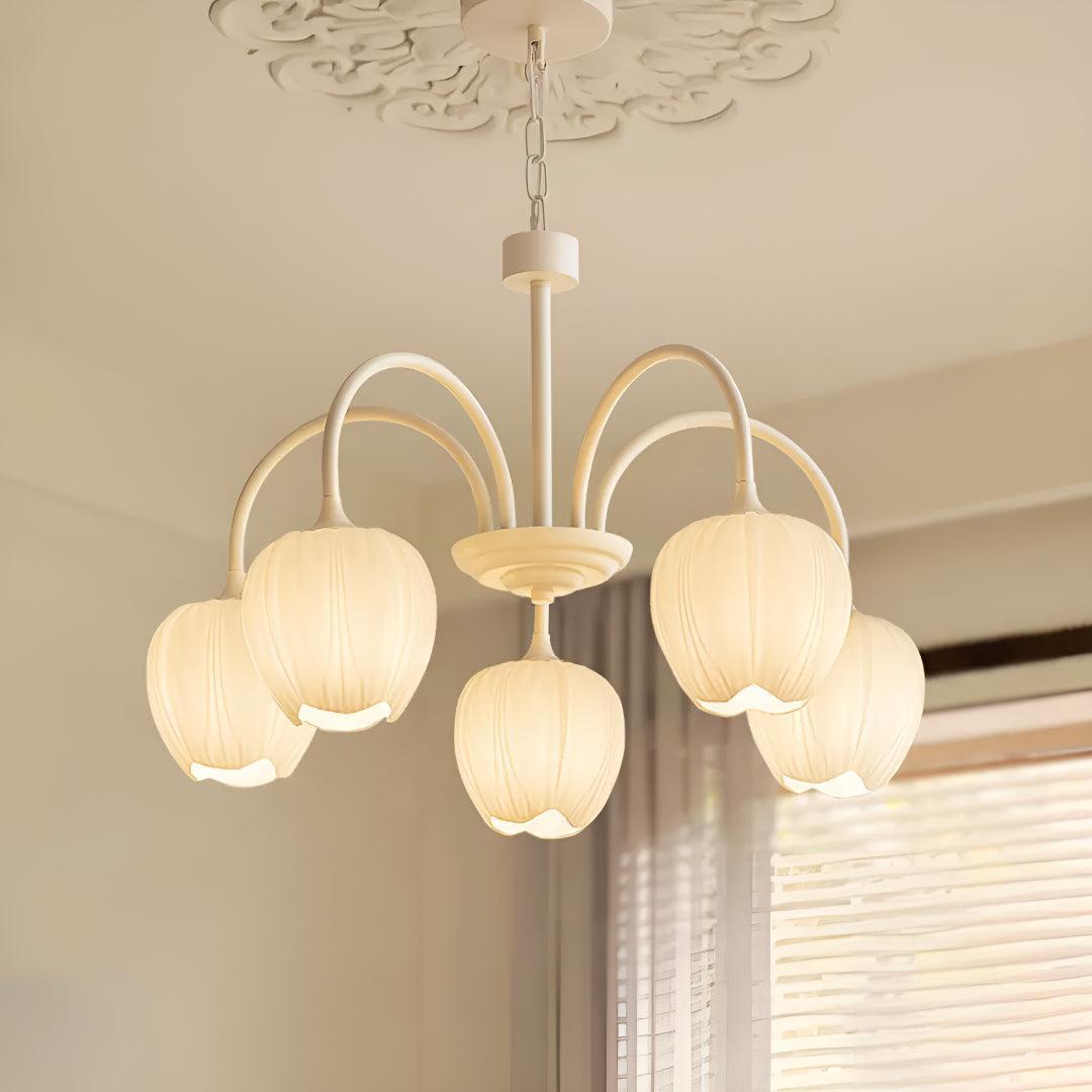 Tulip Flower Shade Design Dining Room Chandelier Light Fixture