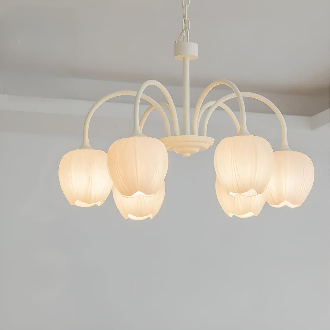Tulip Flower Shade Design Dining Room Chandelier Light Fixture