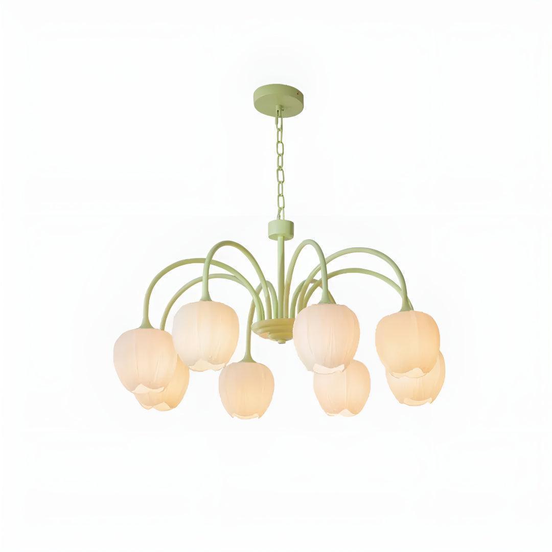 Tulip Flower Shade Design Dining Room Chandelier Light Fixture