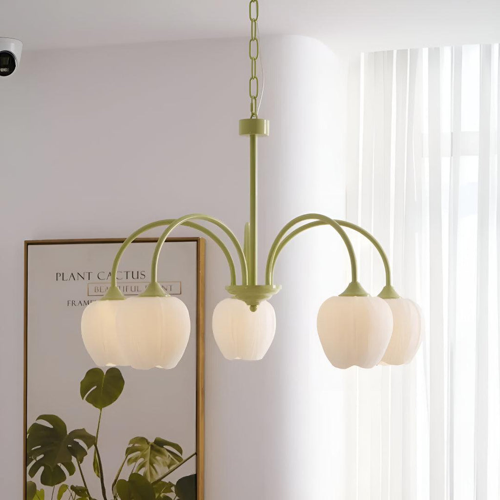 Tulip Flower Shade Design Dining Room Chandelier Light Fixture