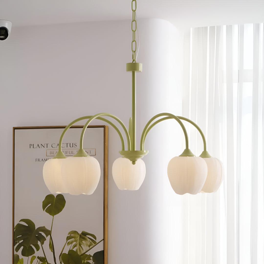 Tulip Flower Shade Design Dining Room Chandelier Light Fixture