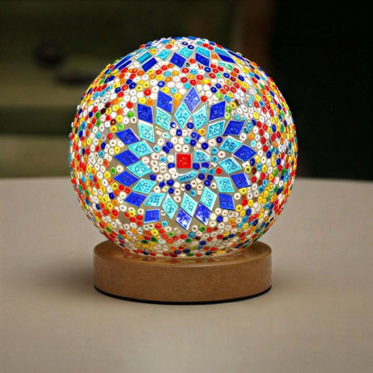 Turkish Mosaic Table Lamp With Boho Style Design