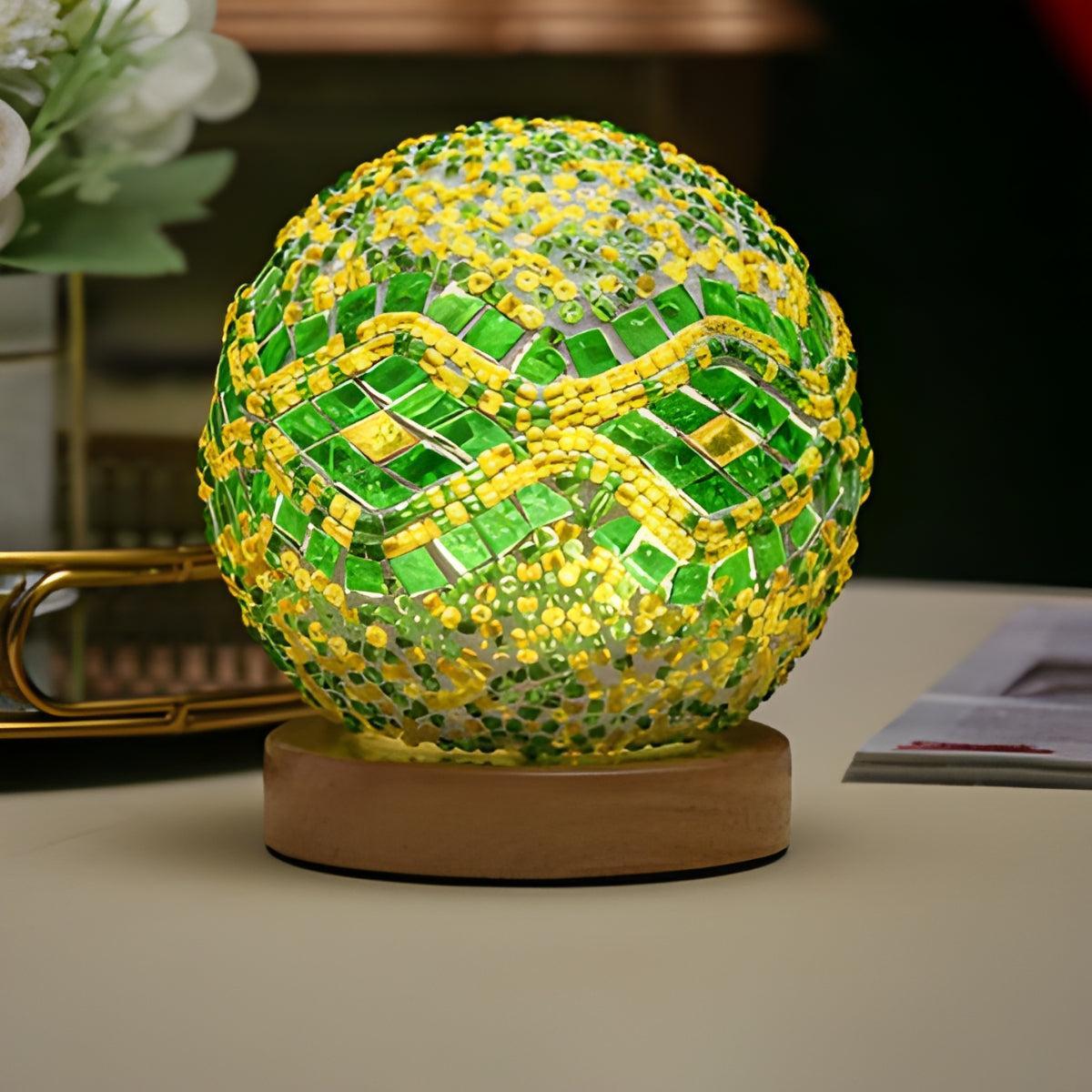 Turkish Mosaic Table Lamp With Boho Style Design