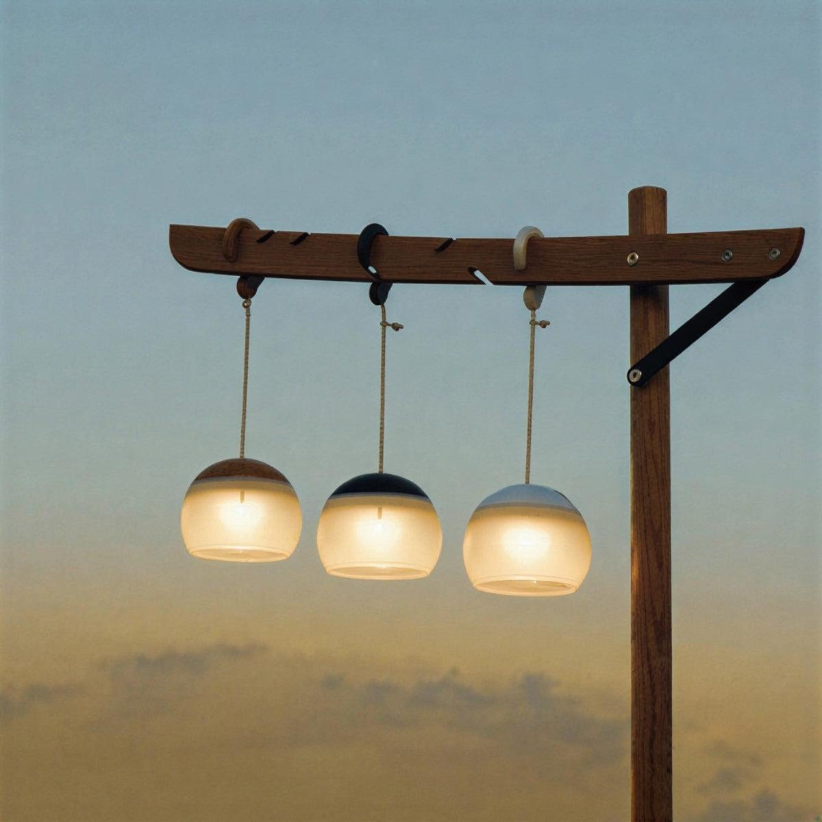 USB Rechargeable Outdoor Camping Lantern With Hanging Pendant Light