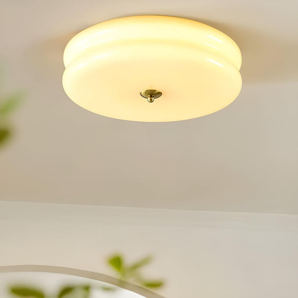Vintage Flush Mount Art Deco Ceiling Light Fixture With Layered Design