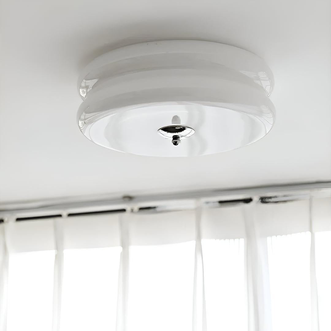 Vintage Flush Mount Art Deco Ceiling Light Fixture With Layered Design