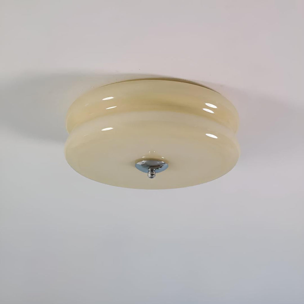 Vintage Flush Mount Art Deco Ceiling Light Fixture With Layered Design