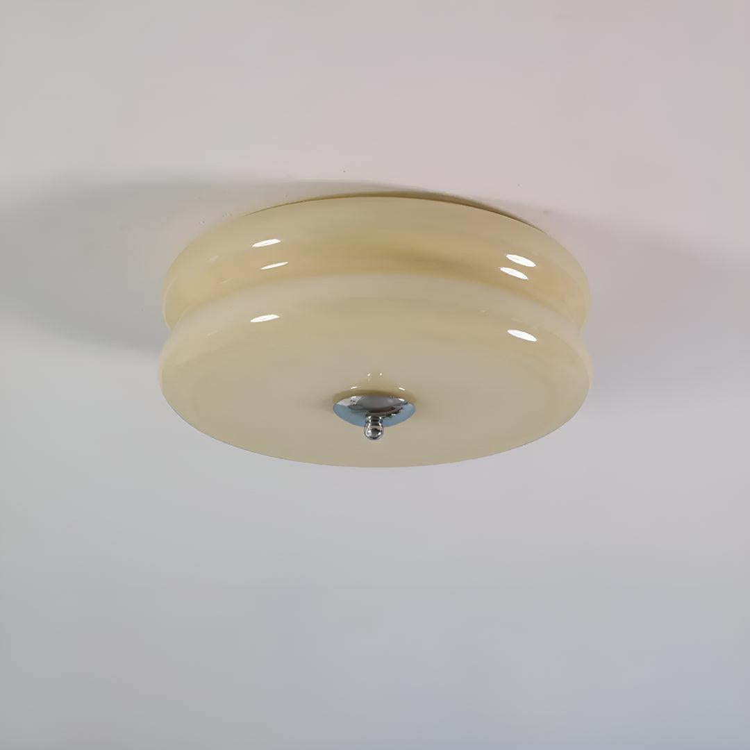 Vintage Flush Mount Art Deco Ceiling Light Fixture With Layered Design