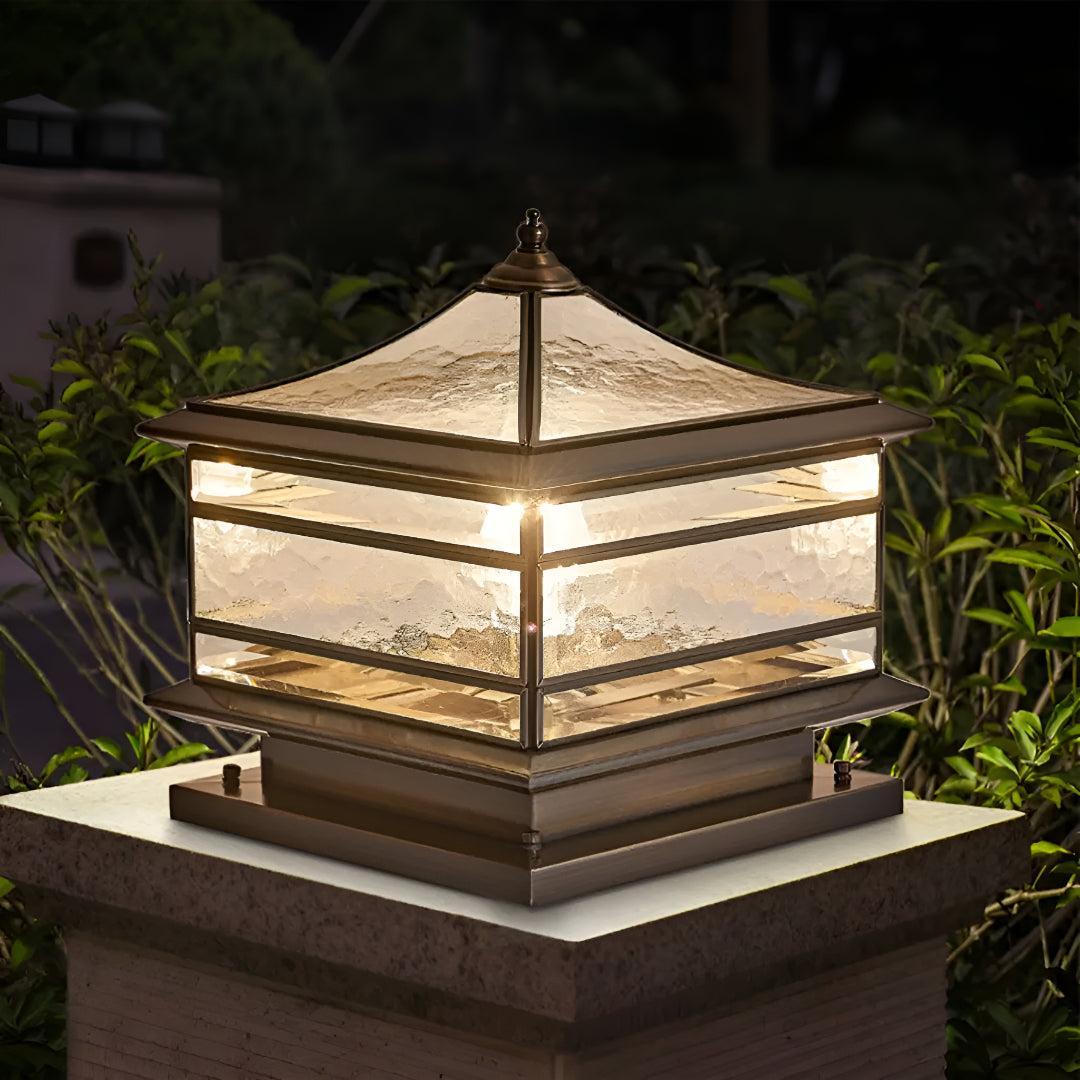 Vintage Styled Exterior Outdoor Post Light Lantern For Fences