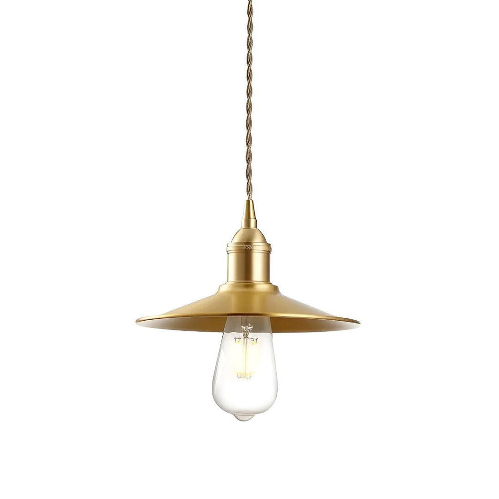 Vintage Styled Hanging Pendant Ceiling Light Fixture With Scalloped Shades