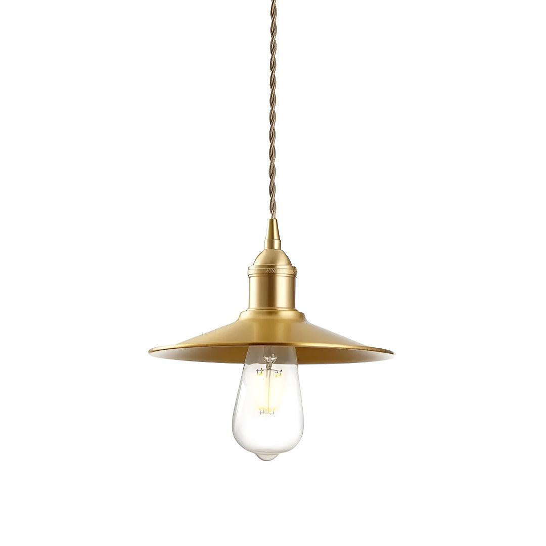 Vintage Styled Hanging Pendant Ceiling Light Fixture With Scalloped Shades