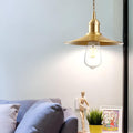 Vintage Styled Hanging Pendant Ceiling Light Fixture With Scalloped Shades