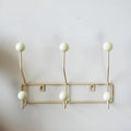 Vintage Wall Mounted Coat Rack With Mid Century Spherical Hanger Hooks