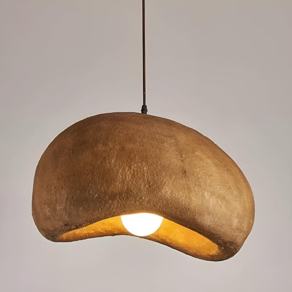 Wabi Sabi Styled Pendant Light Fixture With Asymmetrical Silhouette