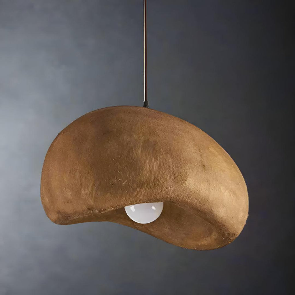 Wabi Sabi Styled Pendant Light Fixture With Asymmetrical Silhouette