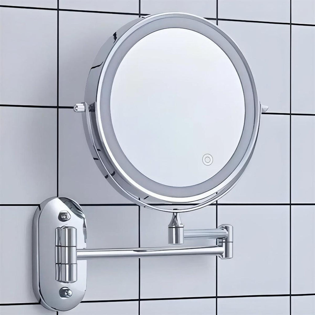 Wall Mounted Magnifying LED Makeup Vanity Mirror With Rechargeable Backlight