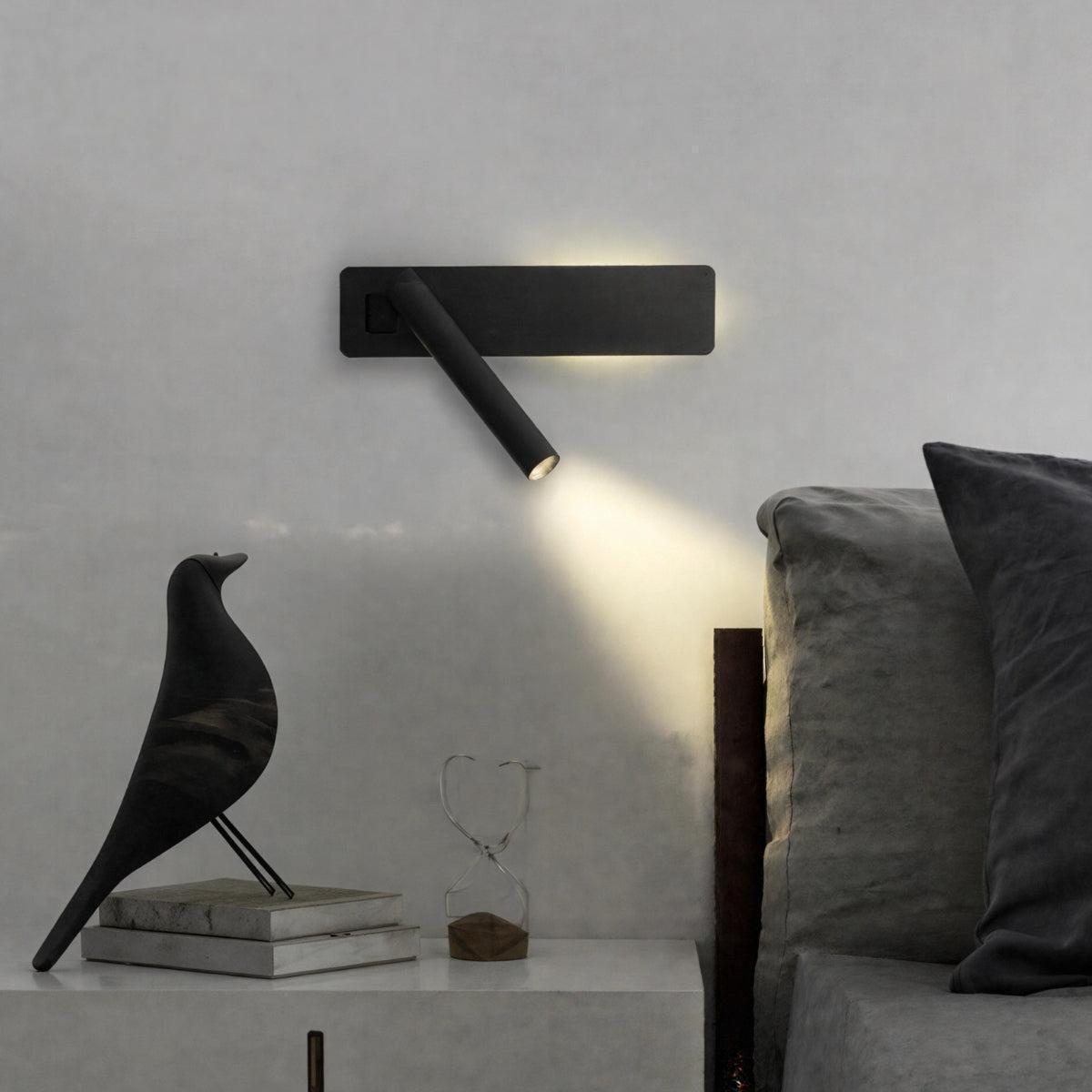 Wall Mounted Reading Light With Adjustable Focused Beam