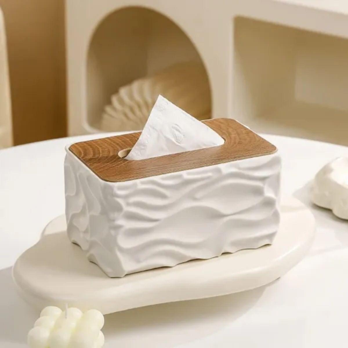 Wave Textured Tissue Serviette Box Cover Holder