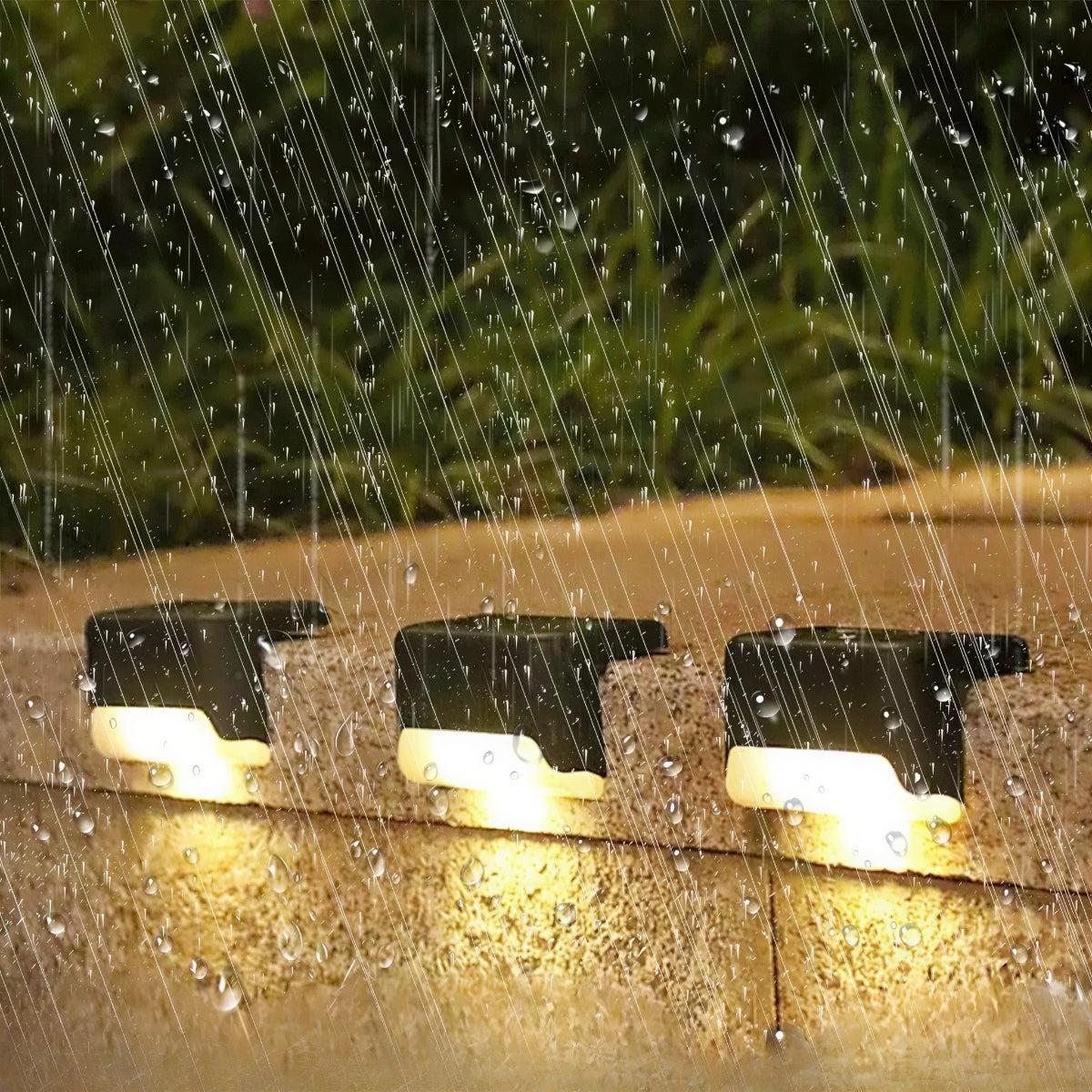 Wireless Outdoor Solar Powered Wall Mounted Lights With Automatic Timer Activation