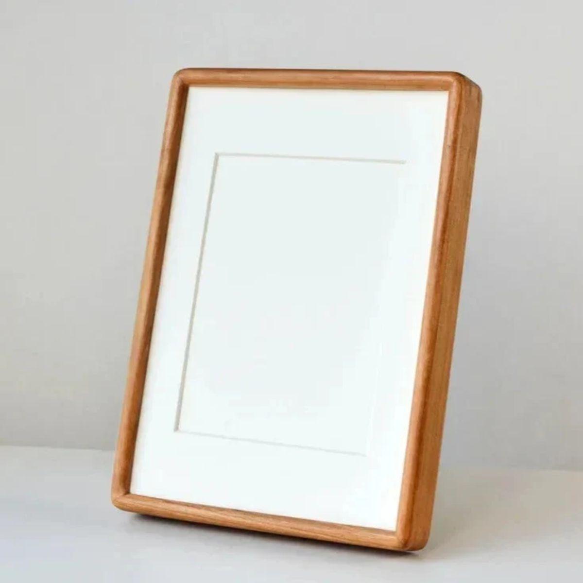 Wooden Photo Picture Display Frame With Rounded Corners