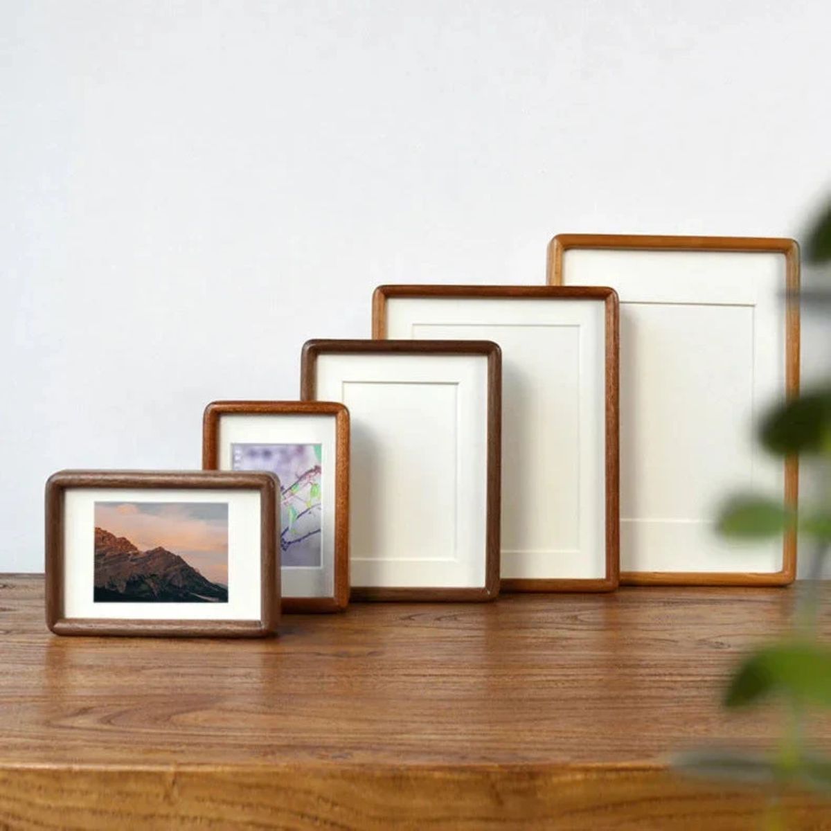 Wooden Photo Picture Display Frame With Rounded Corners