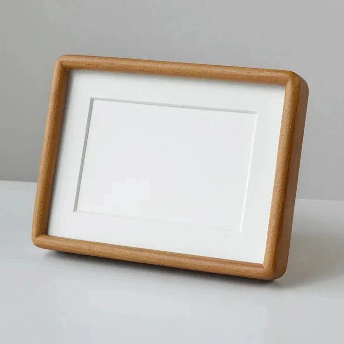 Wooden Photo Picture Display Frame With Rounded Corners