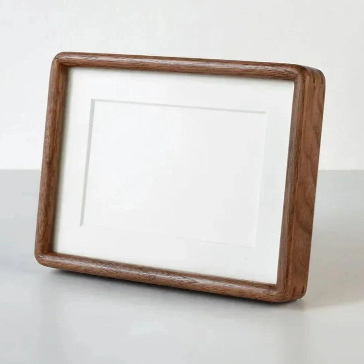 Wooden Photo Picture Display Frame With Rounded Corners